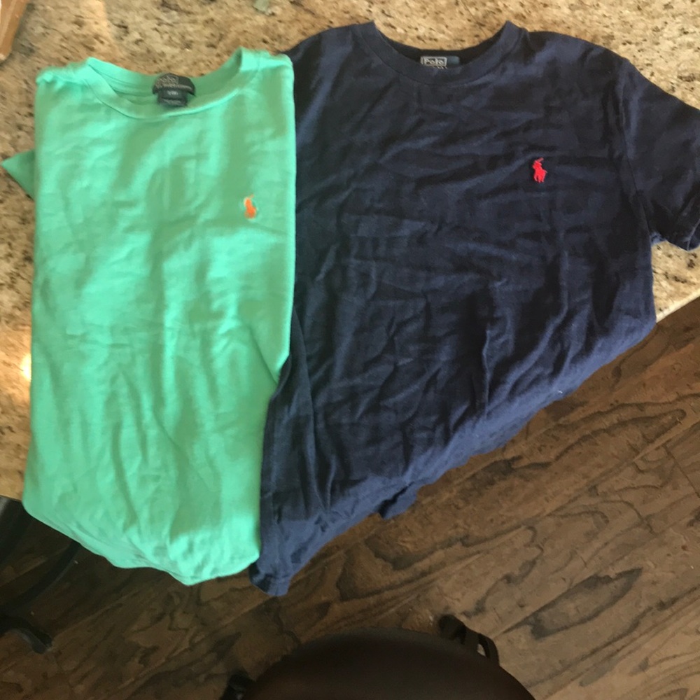 2 boys small (8) Ralph Lauren polo tee shirts